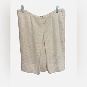 Women's Salvatore Ferragamo White/Cream Skirt ( Made in Italy) - Size 10 US/ 44